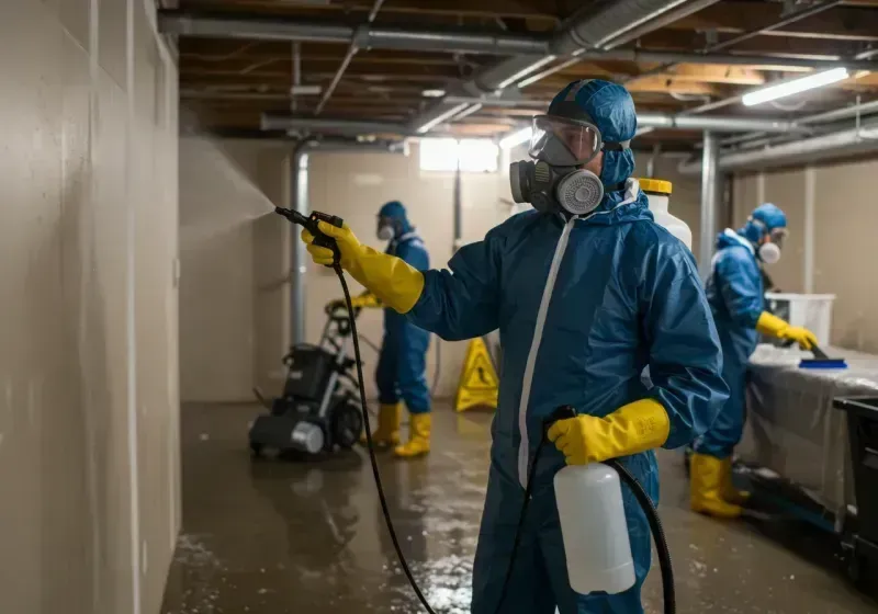 Basement Sanitization and Antimicrobial Treatment process in Carson, CA